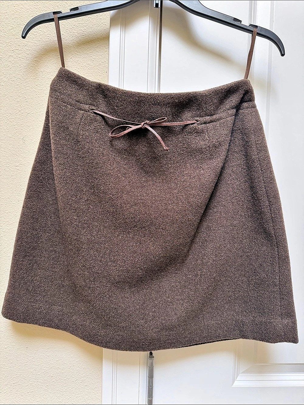 The Limited Wool-blend Brown Mini Skirt